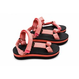 Teva Coral Stripe Platform Sandals Womens 9